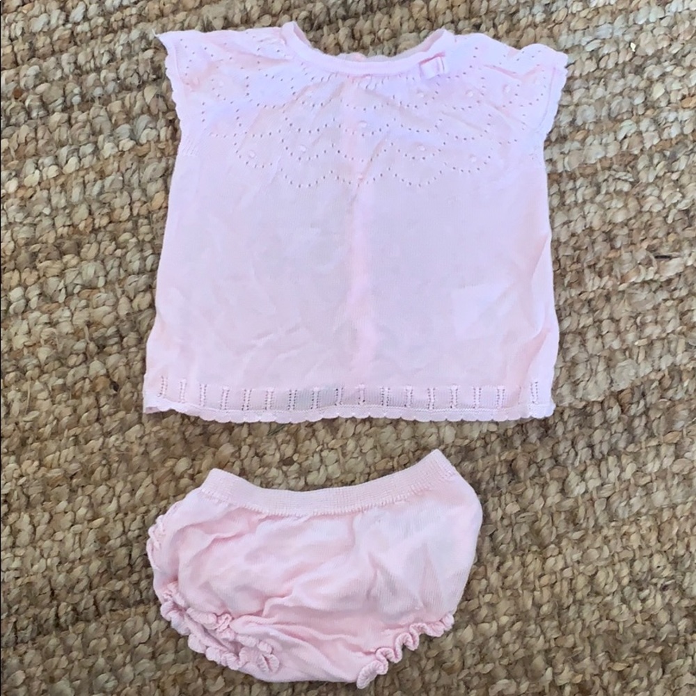 Mayoral Newborn Knit Bloomer Set